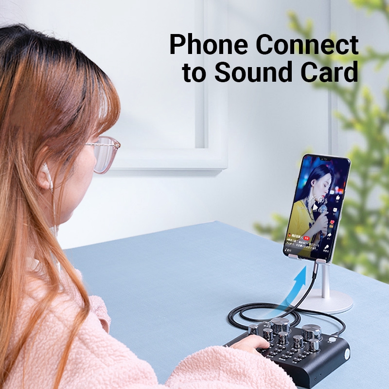 Dây Cáp Micro Thu Âm Vention Micro USB/3.5mm Dành Cho Livestream/Karaoke/Quay TikTok