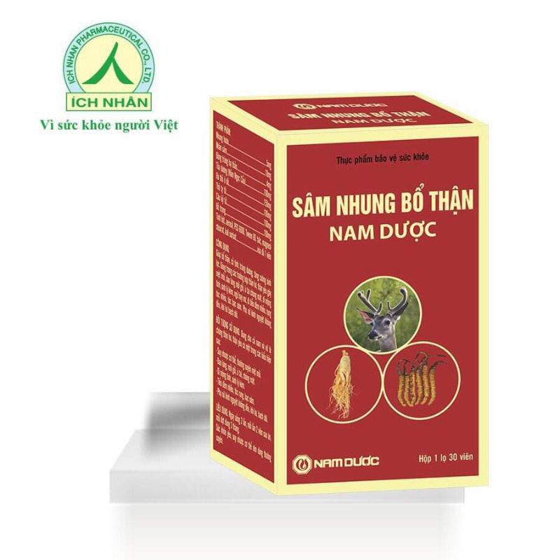 Sâm nhung bổ thận Nam Dược dùng cho cả nam và nữ bị thận hư, thận yếu, tiểu đêm nhiều, tóc bạc sớm ...