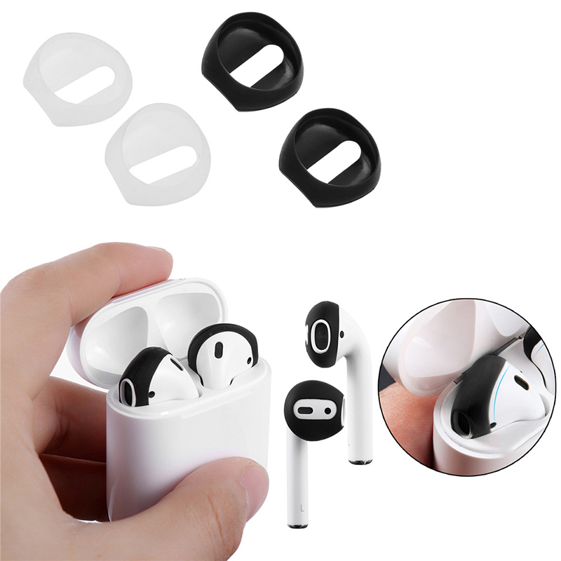 Nút Bịt Tai Nghe Bằng Silicone Siêu Mỏng Chống Bụi Cho Airpods 2