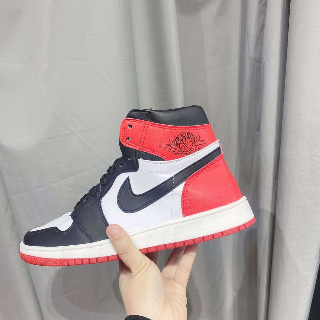 Giày jordan 1 cổ Cao❤️full bill + box❤️ jordan đen đỏ cổ cao [ảnh thật + video] jordan đỏ đen | BigBuy360 - bigbuy360.vn