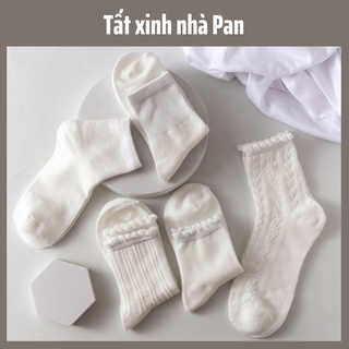 Tất Trắng Lolita ren tiểu thư