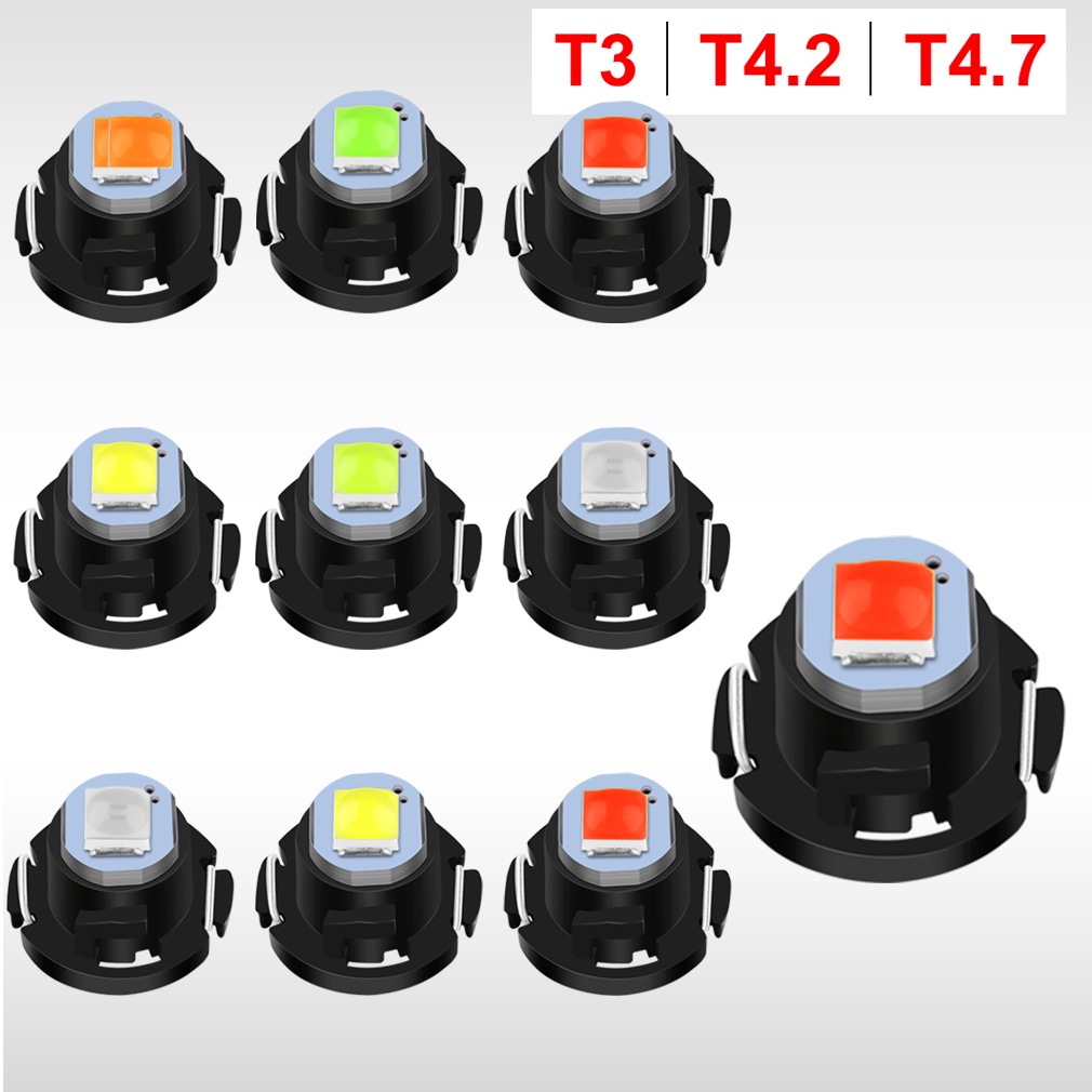 Set 10 Bóng Đèn Led T3 T4.2 T4.7 3030SMD 12V Dành Cho Ô Tô