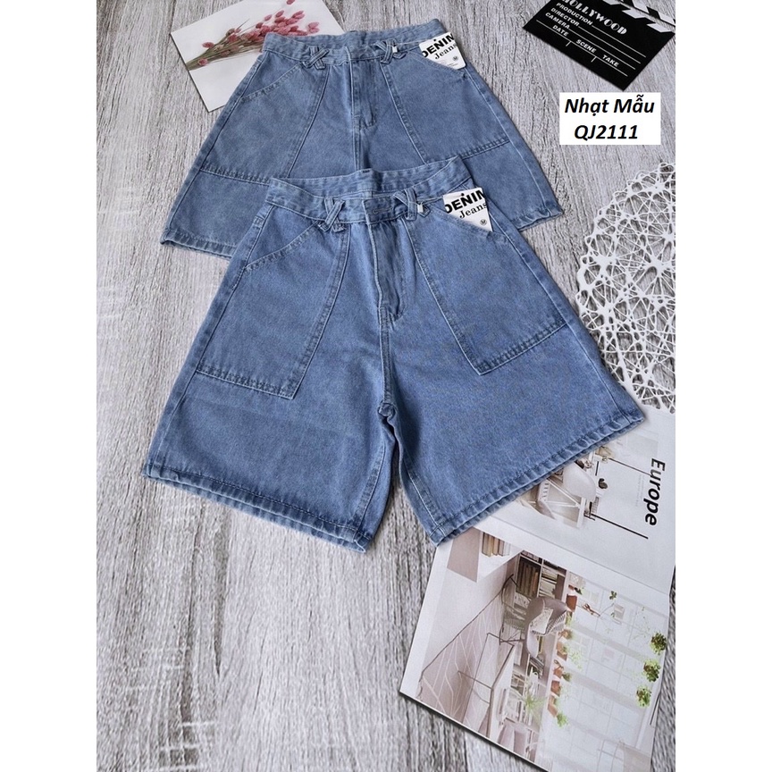 Quần Jeans Ngố Rộng Hai Túi Nỗi QJ2111