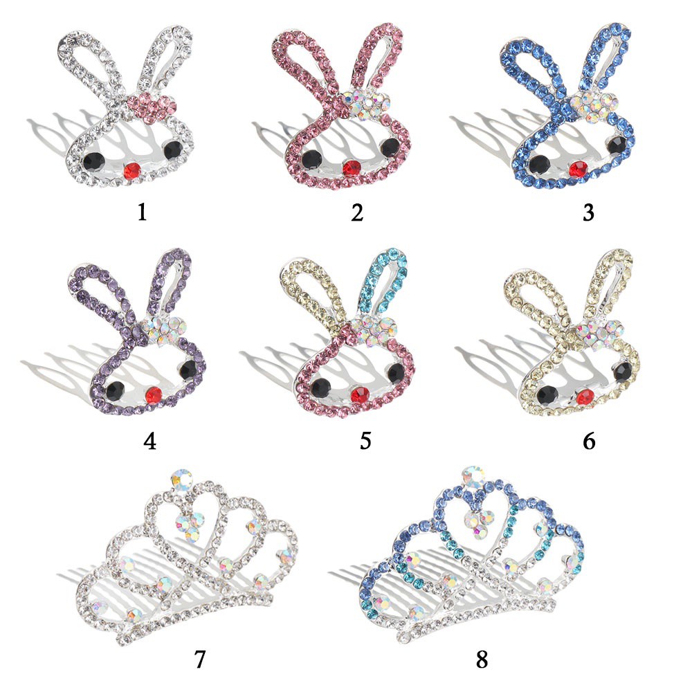 Kẹp tóc hình vương miện / thỏ dễ thương xinh xắn cho bé gái
