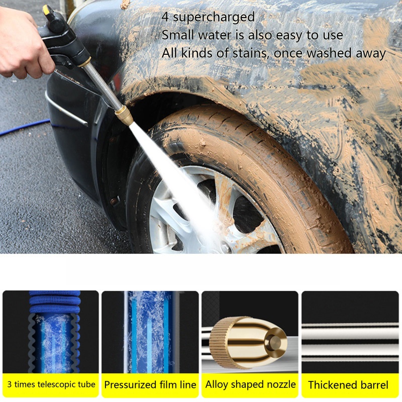 Vòi Xịt Nước Rửa Xe Áp Suất Cao Đa Năng Có Thể Điều Chỉnh
