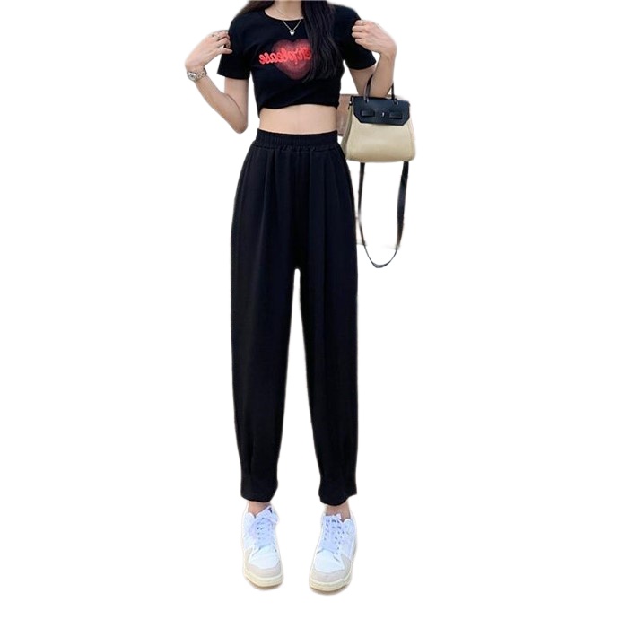 Quần Harem Mỏng Lưng Cao Thời Trang Mùa Hè Cho Nữ