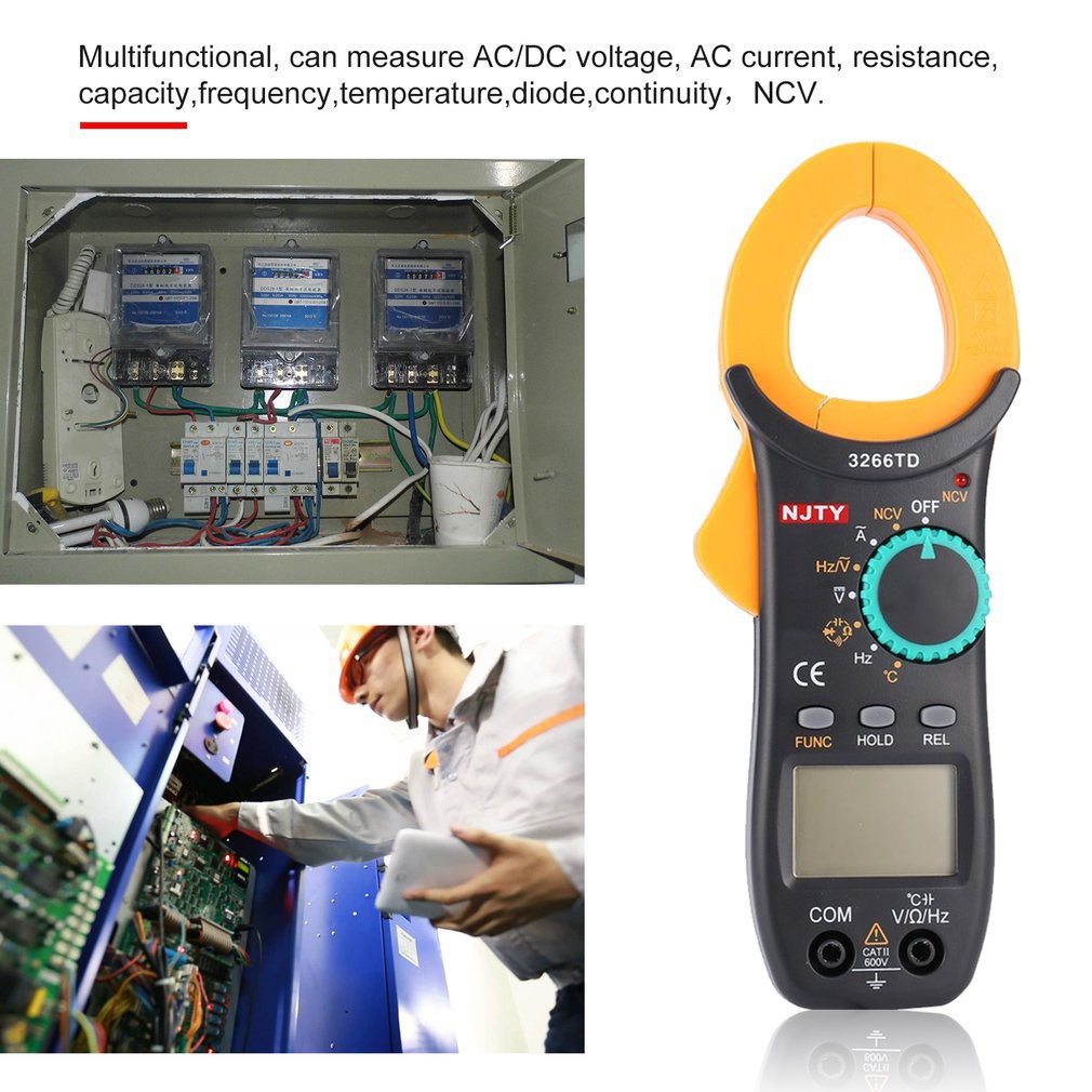 Ampe kìm dòng NJTY 3266TD Đo Tụ,Tần Số, Nhiệt Độ