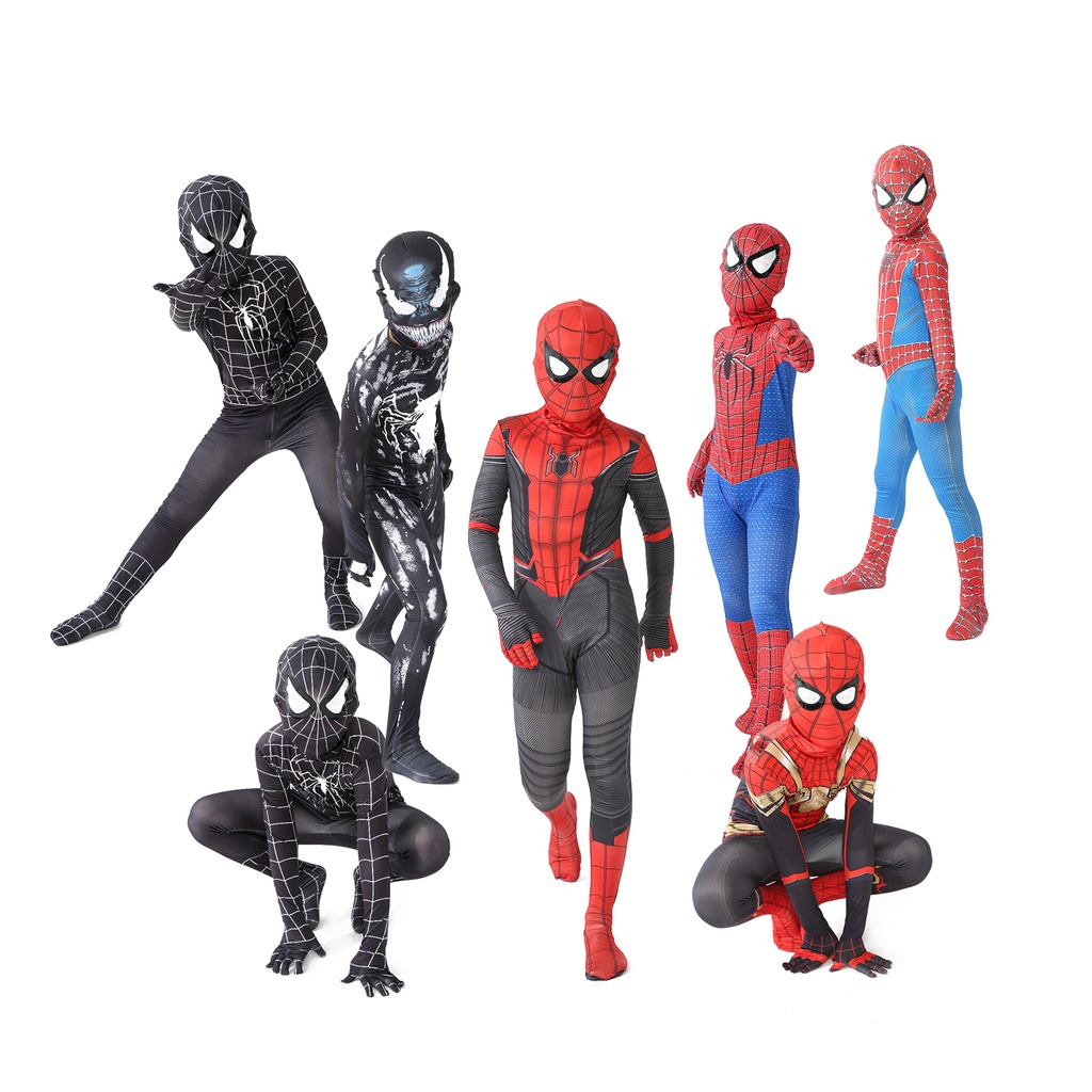 Bộ Đồ Hóa Trang Người Nhện / Báo Đen / Venom 11 Kiểu Cho Bé