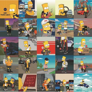 Set 25 tem Simpson Hypebeast size 6x6cm