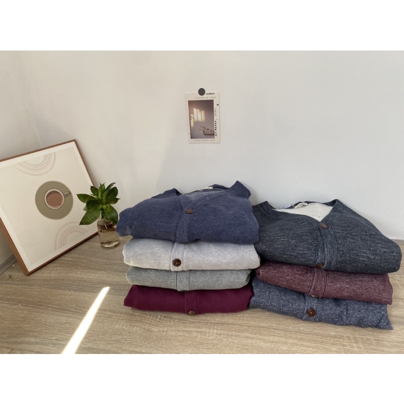 Áo Cardigan nỉ bông cotton ( Ảnh thật )