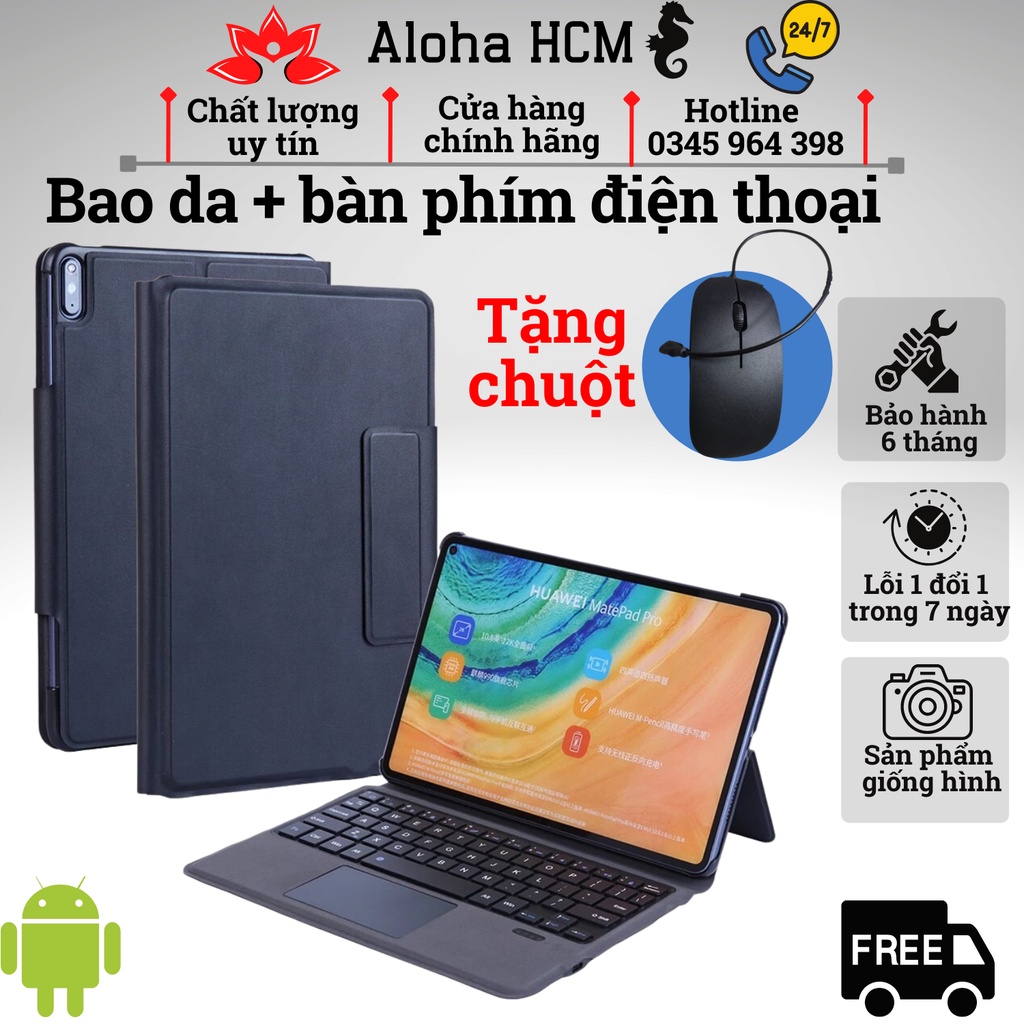 (SALE) Giới thiệu Bao Da Bàn Phím Có Chuột Cho Điện Thoại SMARTPHONE, Máy Tính Bảng