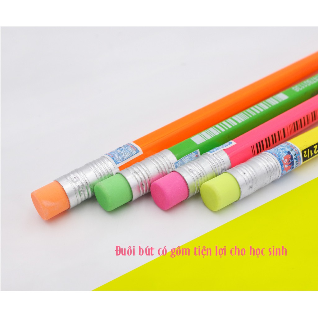 Bút chì gỗ STABILO Swano 4907-HB ( neon, có tẩy)