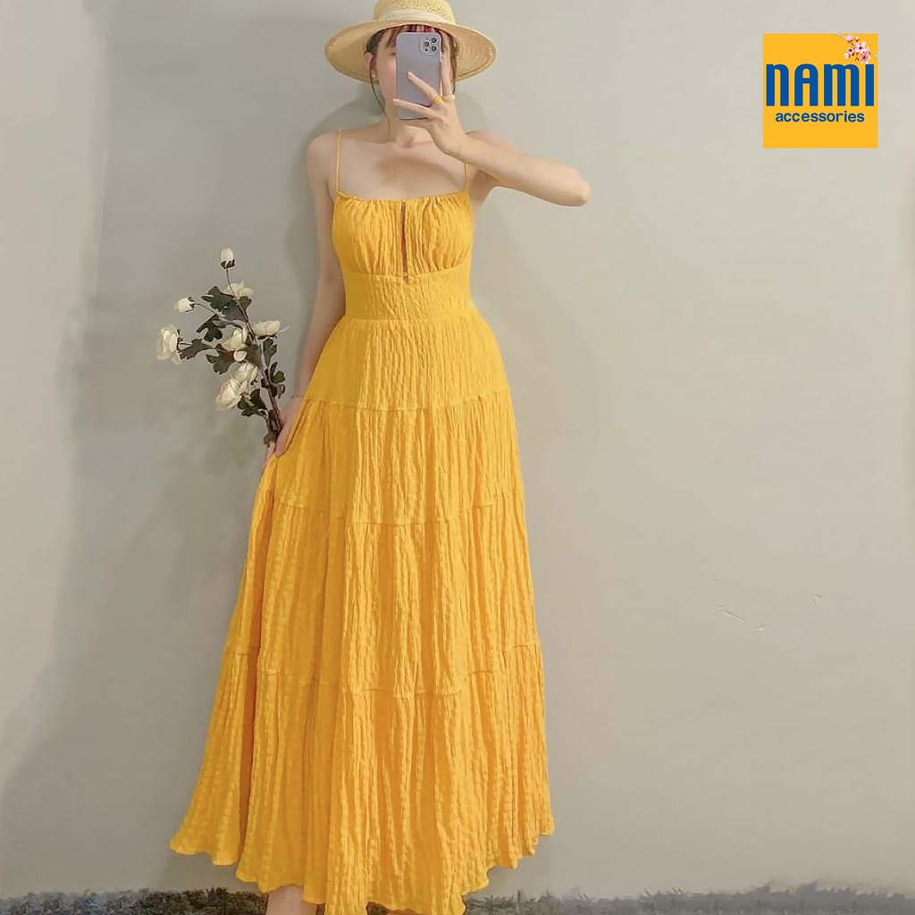 ( HÀNG CHUẨN ĐẸP ) Đầm Maxi Hở Lưng Cột Dây Thướt Tha Xinh Xắn Quyến Rũ Dạo Biển - ATNU016