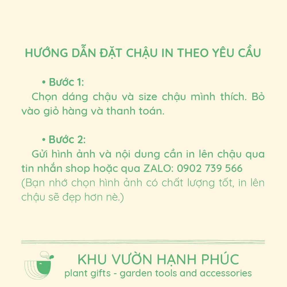 [MỪNG NGÀY PHỤ NỮ 20/10] Chậu in xinh xắn làm quà chúc mừng ngày phụ nữ 20/10 (chậu size 10-11cm) - không kèm cây xanh