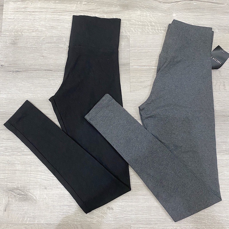 Quần legging lưng cao bản to hiệu f21 chuẩn xịn, chất thun cotton dày dặn, co giã 4 chiều thoải mái (hình thật) | BigBuy360 - bigbuy360.vn