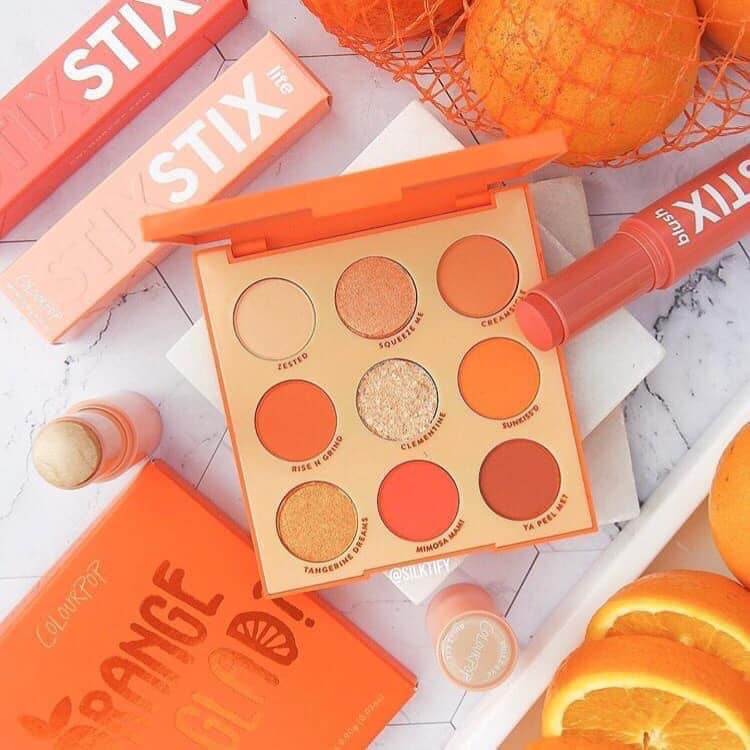 [Chính hãng] Bảng phấn mắt Colourpop Orange You Glad 9 ô màu chống thấm nước lâu trôi (8.1g)