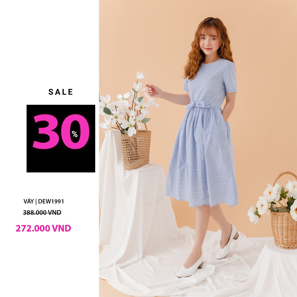 Đầm đính nơ 92wear