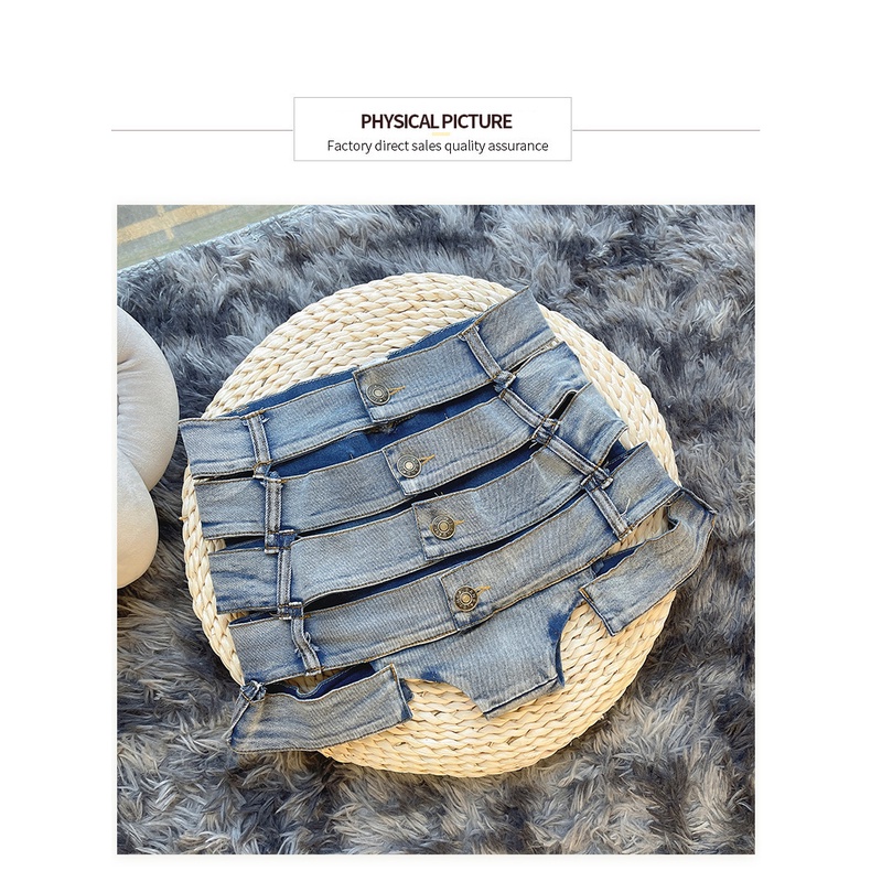 Quần Jean Lưng Cao Thiết Kế Độc Đáo Quyến Rũ Dành Cho Nữ