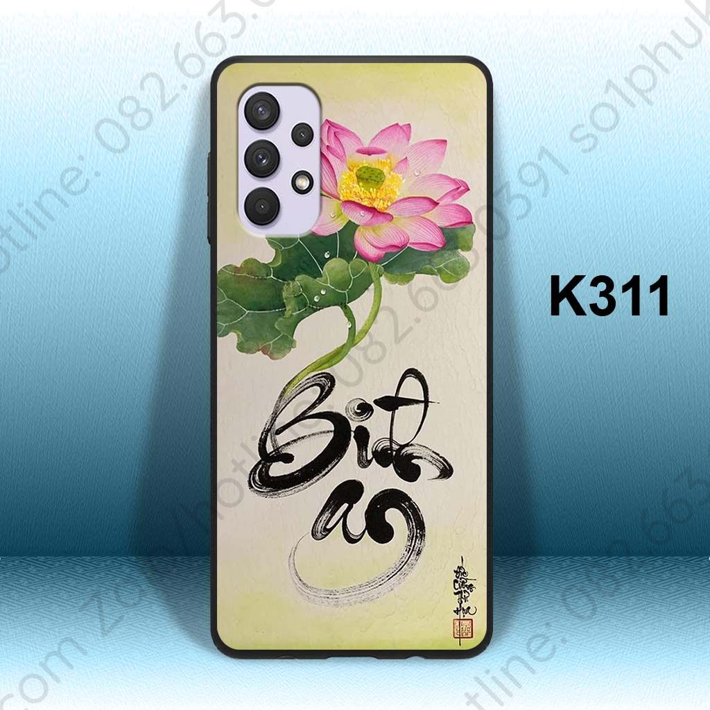 Ốp lưng kính chống bể Samsung Samsung A32 (4G,5G),  A23 , A53 5G , A52 (4G,5G) in hình thời trang thư pháp