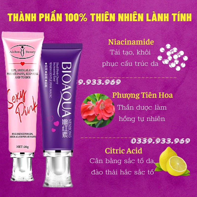 Ready Stock COD Chống Thâm Môi - Làm Hồng Môi - Làm Hồng Nhũ Hoa - Làm Hồng Vùng Kín Sexy Pink Aichun Beauty 30g Ready Stock | BigBuy360 - bigbuy360.vn