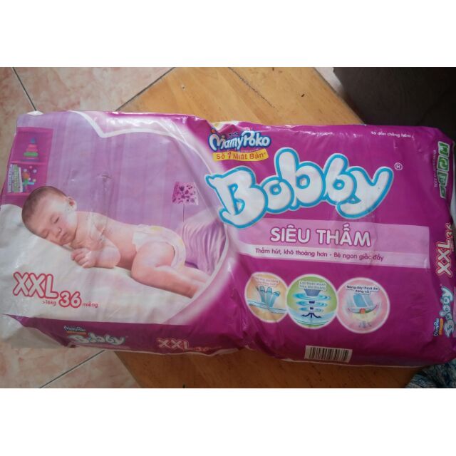 Thanh lý bỉm dán Bobby XXL 36