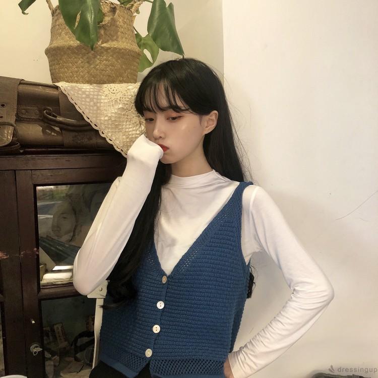 Áo khoác vest không tay xẻ cổ chữ V phong cách thời trang cá tính cho phái nữ | BigBuy360 - bigbuy360.vn