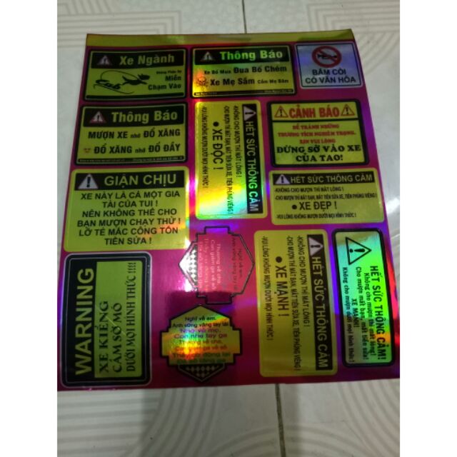 Tem 7 màu xe ngành cub