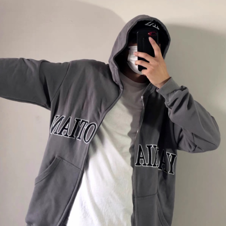 Áo Hoodie Tay Dài Dáng Rộng Thêu Chữ Phong Cách Hàn Quốc Thời Trang Cho Nam Và Nữ