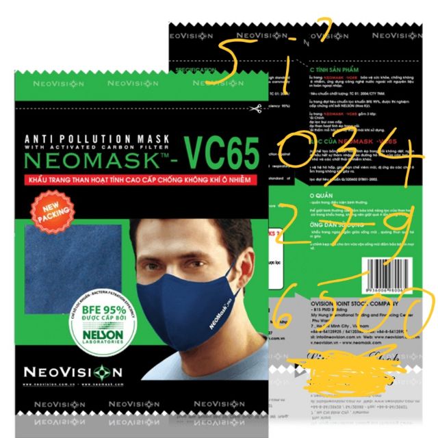 Khẩu trang than hoạt tính NEOMASK_VC65  Combo 10 cái | BigBuy360 - bigbuy360.vn