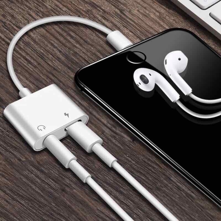 Jack Chuyển đổi tai nghe sang 3.5mm có mic kèm chân sạc - Không bật bluetooh thì không dùng được - Goteca