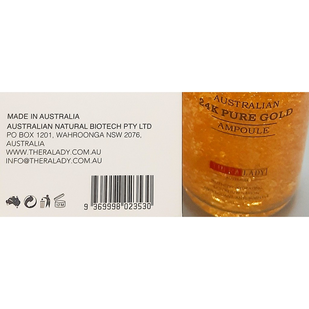 Serum vàng Australian 24k Pure Gold Ampoule chai 100ml từ Úc