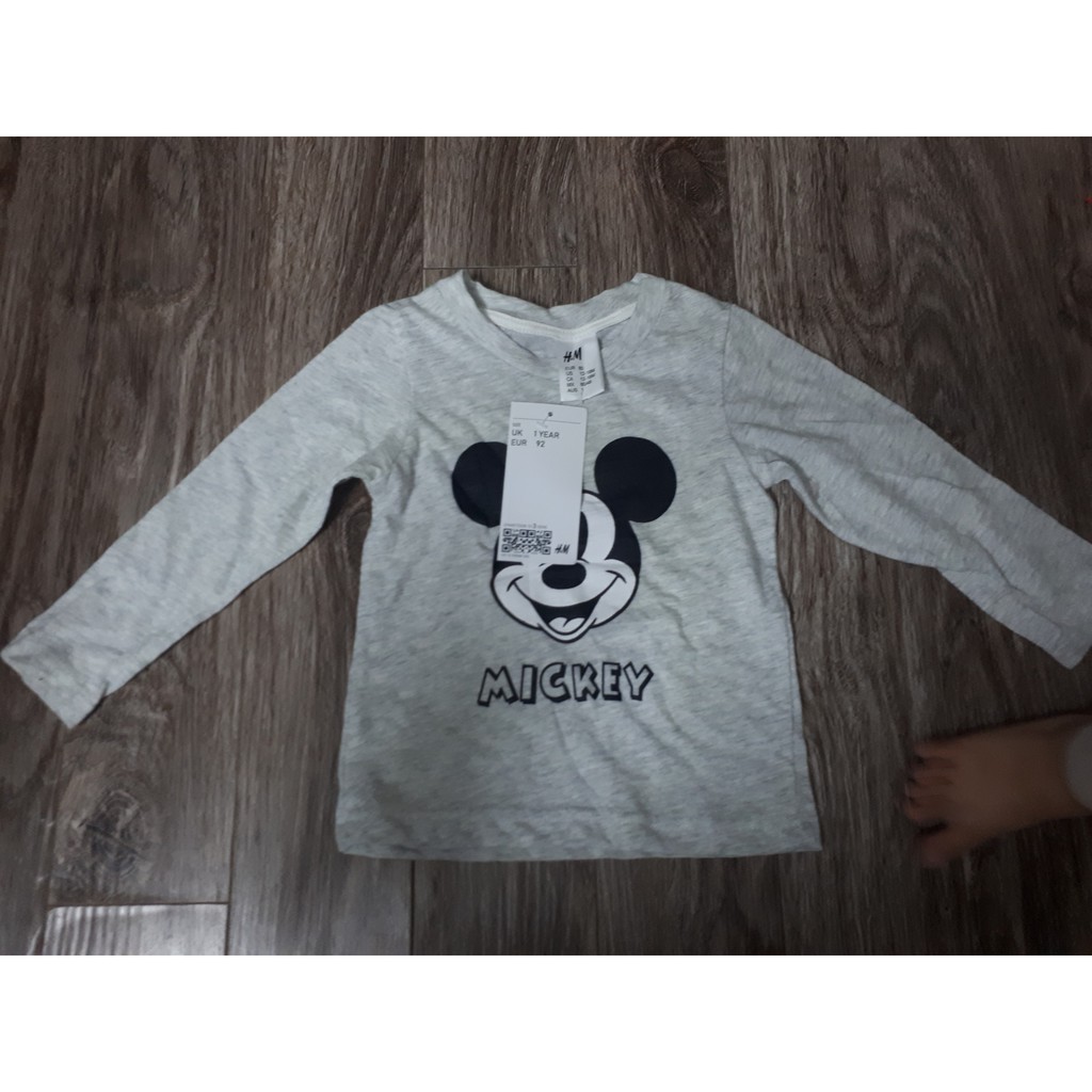 Bộ quần áo thu đông dài tay bé trai bé gái mickey