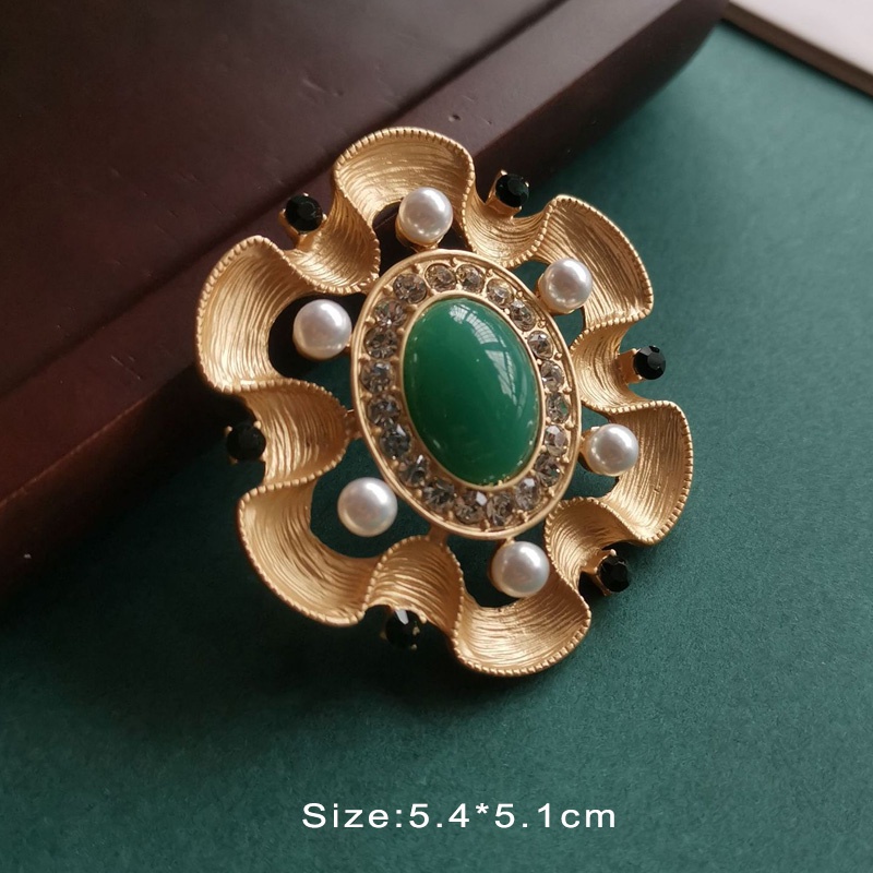 Ghim Cài Áo Đính Ngọc Trai Phong Cách Vintage