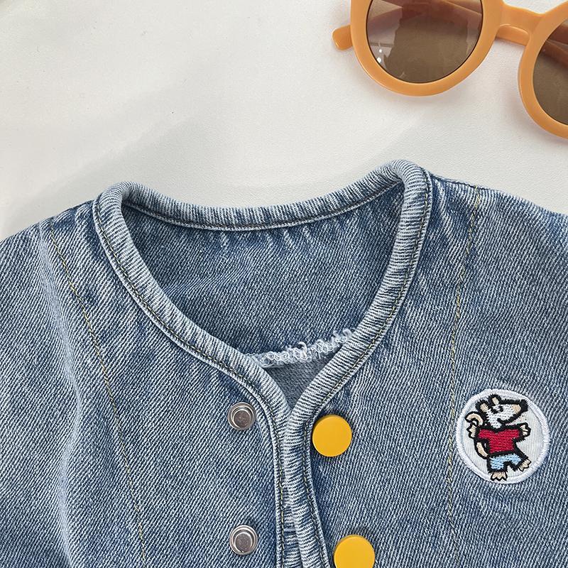 [Babycat] Hàng Có Sẵn Áo Khoác Denim Không Tay Phong Cách Nhật Bản Hàn Quốc Nhật Bản Dễ Phối Đồ Hàng Mới Cho Bé Trai Và Bé Gái