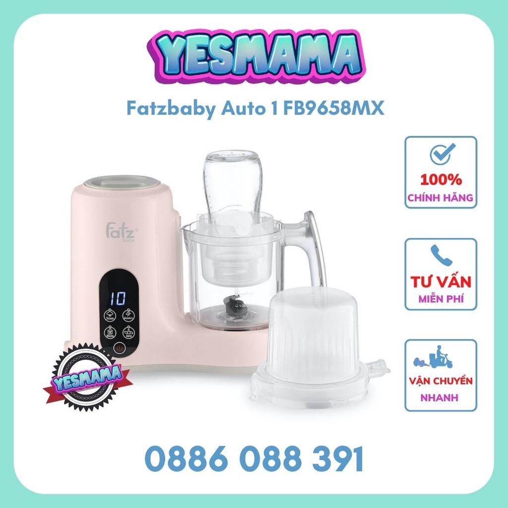 Máy Xay và Hấp thức ăn dặm điện tử đa năng Fatzbaby Auto 1 FB9658MX