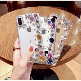 [IB DÒNG ĐT]ốp lưng handmade đính đá thủ công Đá Size to