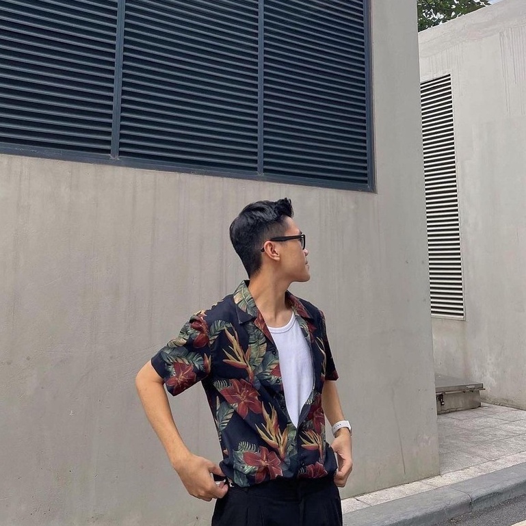 Áo sơ mi ngắn tay nam họa tiết mềm mịn Highway (Menswear)