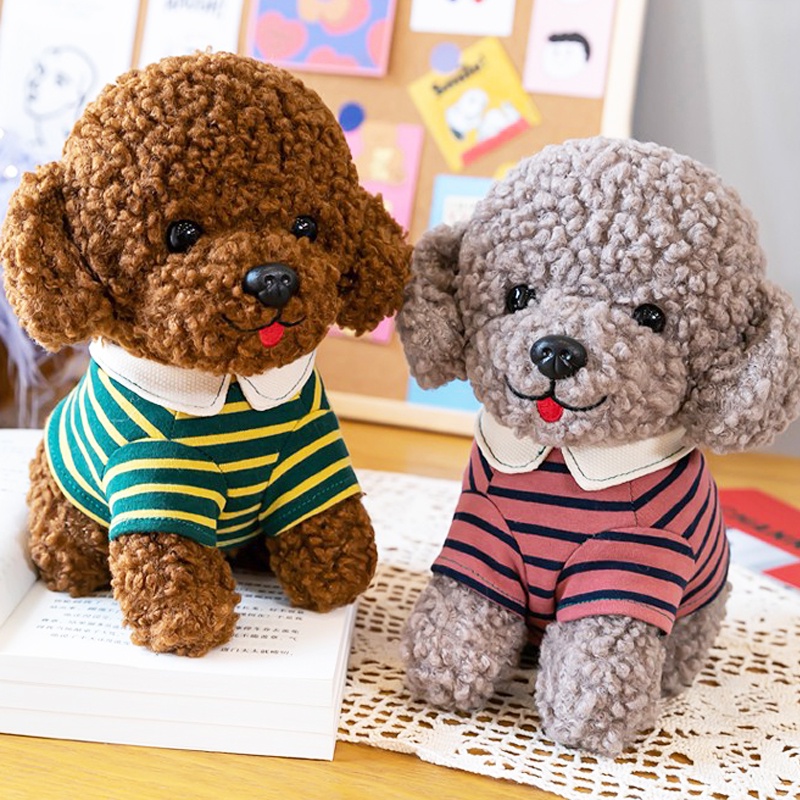 Thú nhồi bông, gấu bông, chó bông xù siêu cute phỏng theo kích thước chó Poodle thật