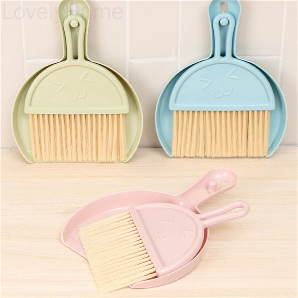 Bộ chổi và ki hốt bụi mini bằng nhựa vệ sinh bàn làm việc tiện lợi