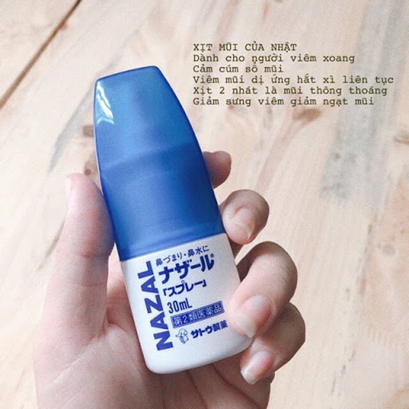 [Xịt Ngạt Mũi, Sổ Mũi, Xoang] Nazal Nhật Bản 30 ml