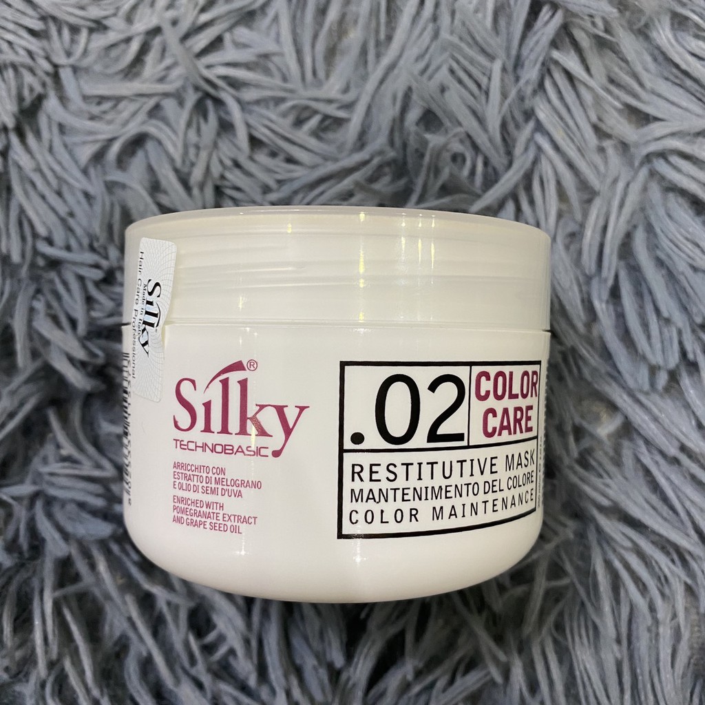 KEM HẤP PHỤC HỒI CHĂM SÓC TÓC MÀU SILKY 02 COLOR CARE MASK 250-1000ML CHÍNH HÃNG DIA5468