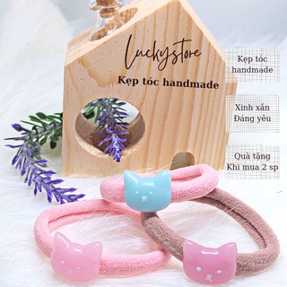 Cột tóc dễ thương hình mặt mèo 3cm