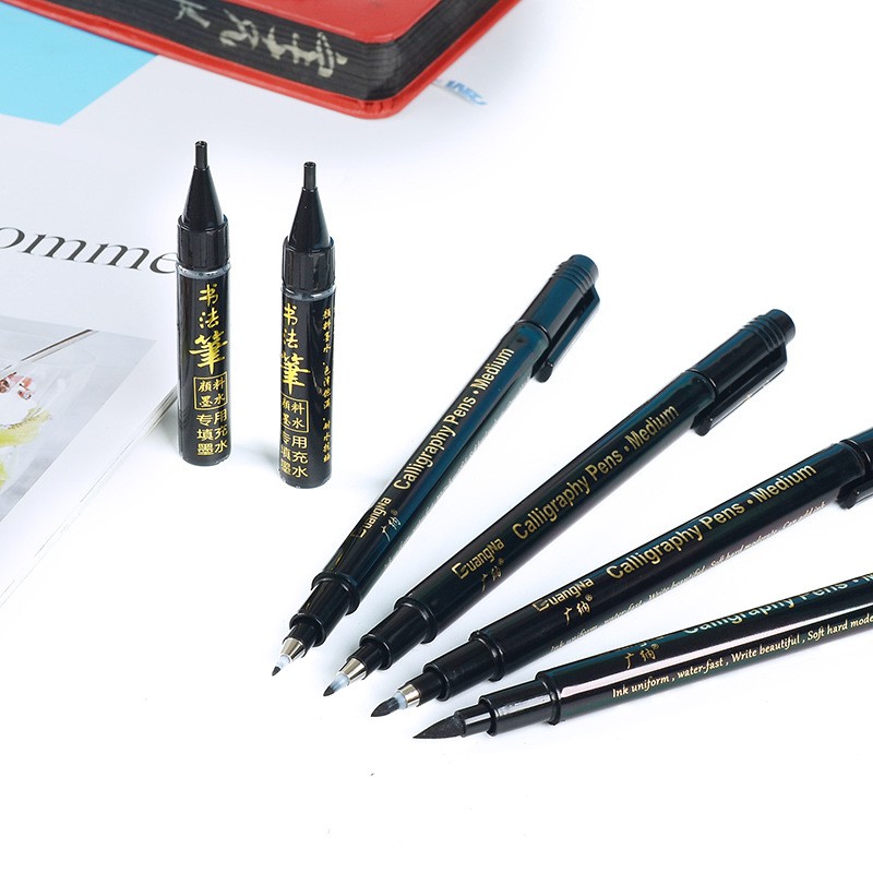 Bộ 4 Bút Mực Viết Thư Pháp Chống Thấm Nước C6802