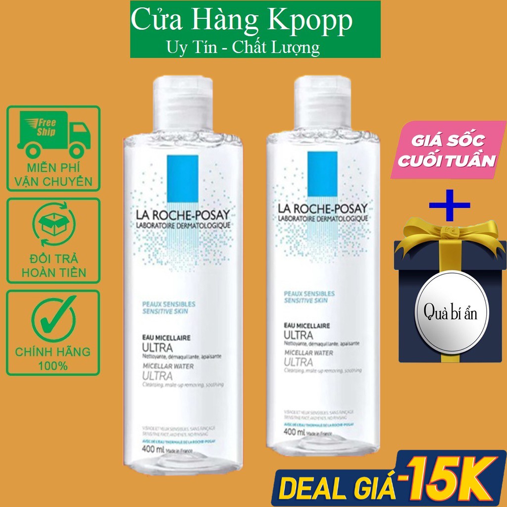 nước tẩy trang la roche posay , dành cho da dầu và da nhạy cảm 400ml NEW