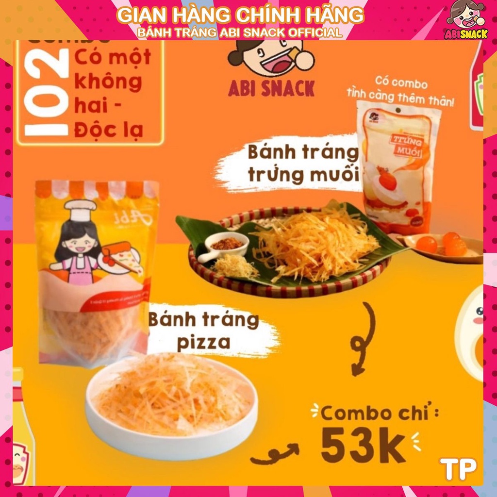 COMBO 2 BỊCH ĐỘC LẠ ABI( TRỨNG MUỐI+PIZZA) MUA 3 BỊCH TẶNG QUÀ