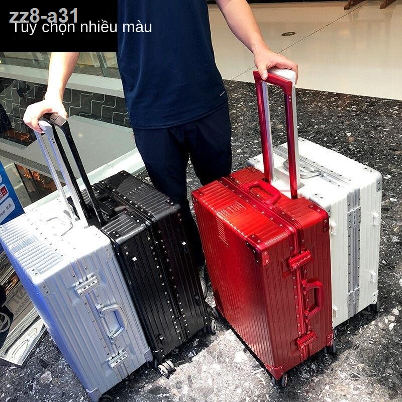 hành lý khung nhôm retro Hộp đựng xe đẩy nữ nam 24 khẩu đồ sinh viên 20 inch Vali du học Hàn Quốc 26
