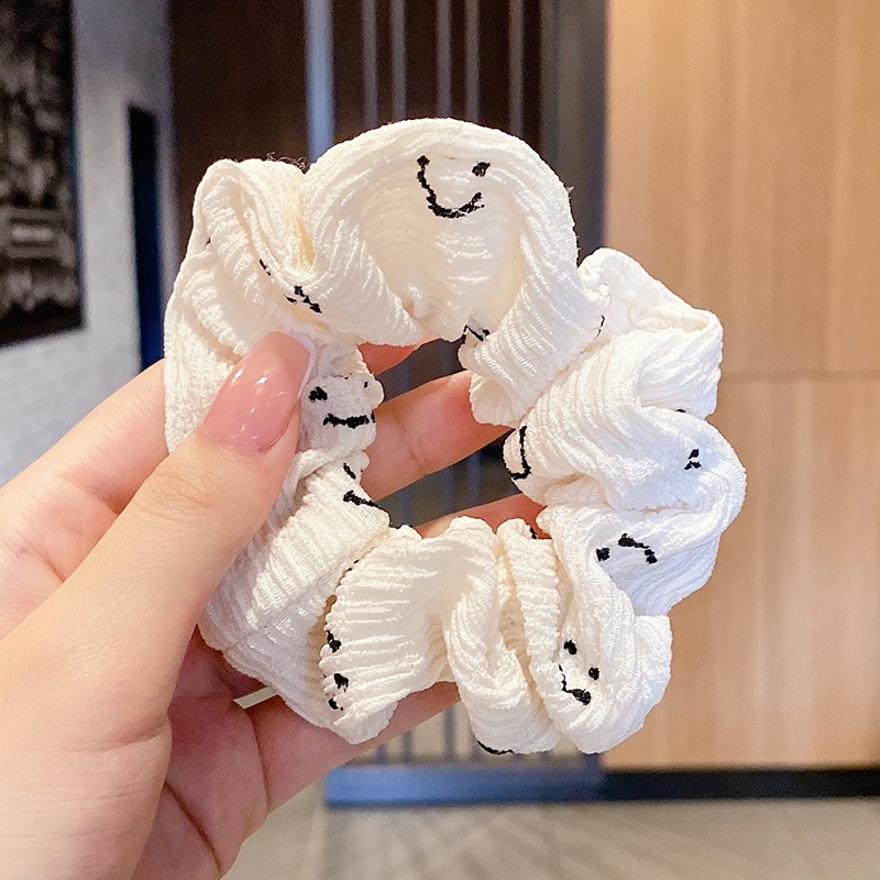 Dây cột tóc cao su mặt cười phong cách Hàn Quốc cho nữ