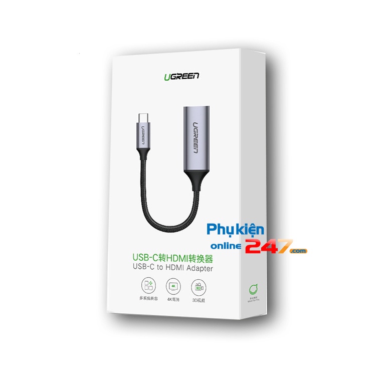 Cáp kết nối máy chiếu cho MacAir, MacPro đời mới qua cổng USB type C