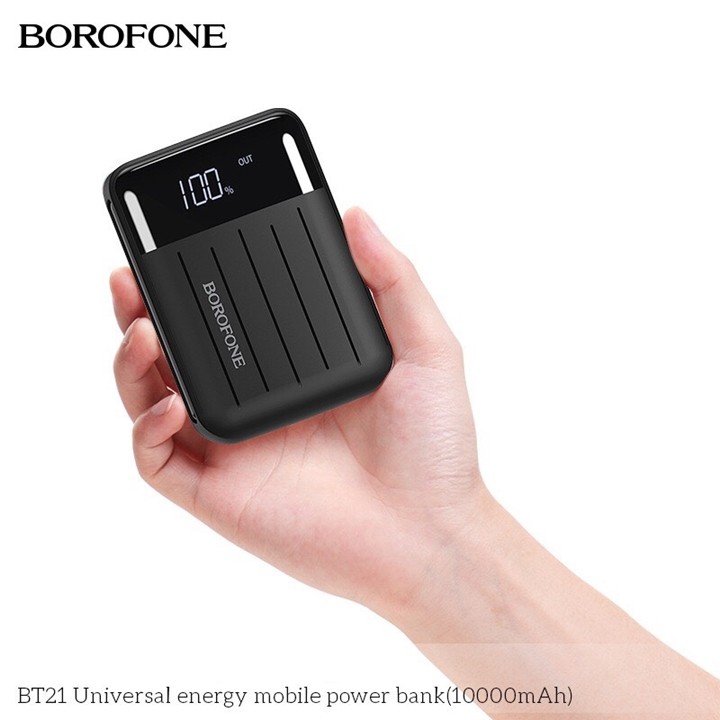 Sạc Dự Phòng Borofone Model BT21 Màn Hình LCD 2 USB Có Đèn Pin Dung Lượng  10000mAh | Shopee Việt Nam