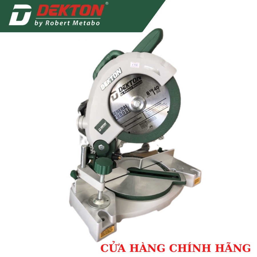 Máy cắt nhôm gỗ sắt để bàn mini đa góc có laze lưỡi 210mm Dekton, Model: DK-210 tặng kèm lưỡi cắt nhôm 210mm 80 răng